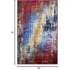 Superior Fingal Modern Abstract Indoor Area Rug for Living Room, Bedroom, Office, Kitchen, Dining, Washable Rugs, Foam Backing, Arona Collection, 4′ x 6′, Red(4′ x 6′)
