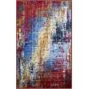 Superior Fingal Modern Abstract Indoor Area Rug for Living Room, Bedroom, Office, Kitchen, Dining, Washable Rugs, Foam Backing, Arona Collection, 4′ x 6′, Red(8′ x 10′)