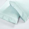 Superior Flannel Cotton Pillowcase Bedding Set, Set Includes: 2 Pillow Covers, Solid Contemporary Bedroom Accent, Modern Traditional Soft, Breathable and Plush, Standard, Navy Blue(Light Blue)
