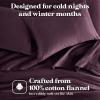 Superior Flannel Cotton Pillowcase Bedding Set, Set Includes: 2 Pillow Covers, Solid Contemporary Bedroom Accent, Modern Traditional Soft, Breathable and Plush, Standard, Navy Blue(Purple)