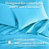 Superior Flannel Cotton Pillowcase Bedding Set, Set Includes: 2 Pillow Covers, Solid Contemporary Bedroom Accent, Modern Traditional Soft, Breathable and Plush, Standard, Navy Blue(Blue)