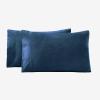 Superior Flannel Cotton Pillowcase Bedding Set, Set Includes: 2 Pillow Covers, Solid Contemporary Bedroom Accent, Modern Traditional Soft, Breathable and Plush, Standard, Navy Blue(Navy Blue)