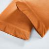 Superior Flannel Cotton Pillowcase Bedding Set, Set Includes: 2 Pillow Covers, Solid Contemporary Bedroom Accent, Modern Traditional Soft, Breathable and Plush, Standard, Navy Blue(Pumpkin)