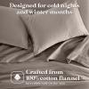 Superior Flannel Cotton Pillowcase Bedding Set, Set Includes: 2 Pillow Covers, Solid Contemporary Bedroom Accent, Modern Traditional Soft, Breathable and Plush, Standard, Navy Blue(Grey)
