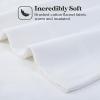 Superior Flannel Cotton Pillowcase Bedding Set, Set Includes: 2 Pillow Covers, Solid Contemporary Bedroom Accent, Modern Traditional Soft, Breathable and Plush, Standard, Navy Blue(White)