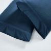 Superior Flannel Cotton Pillowcase Bedding Set, Set Includes: 2 Pillow Covers, Solid Contemporary Bedroom Accent, Modern Traditional Soft, Breathable and Plush, Standard, Navy Blue(Navy Blue)