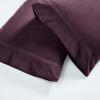 Superior Flannel Cotton Pillowcase Bedding Set, Set Includes: 2 Pillow Covers, Solid Contemporary Bedroom Accent, Modern Traditional Soft, Breathable and Plush, Standard, Navy Blue(Purple)