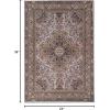 Superior Floral Medallion Washable Rug, Cotton Backing, Pet & Kid Friendly, Easy Care, Modern Rugs for Entry, Living Room, Kitchen, Bedroom, Low Pile Area Rug, Cardinal Collection, 3′ x 5′, Red(Flamingo – Cream)