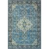 Superior Floral Medallion Washable Rug, Cotton Backing, Pet & Kid Friendly, Easy Care, Modern Rugs for Entry, Living Room, Kitchen, Bedroom, Low Pile Area Rug, Cardinal Collection, 3′ x 5′, Red(Jay – Blue – Z)