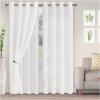 Superior Foliage Sheer Curtains, Window Accents, Perfect For Natural Light, with Rod Pockets or Grommets, Decorative Vintage, Bohemian, Modern Farmhouse, Curtain Set of 2 Panels, 52″ X 96″, Grey(White)