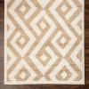 Superior Folk Diamond Rustic Eclectic Bohemian Power-Loomed Indoor Area Rug, 3′ x 5′, Red(Ivory)
