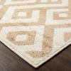 Superior Folk Diamond Rustic Eclectic Bohemian Power-Loomed Indoor Area Rug, 3′ x 5′, Red(Ivory)