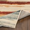 Superior Folk Diamond Rustic Eclectic Bohemian Power-Loomed Indoor Area Rug, 3′ x 5′, Red(Ivory Multi)