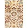Superior Folk Diamond Rustic Eclectic Bohemian Power-Loomed Indoor Area Rug, 3′ x 5′, Red(Ivory Red)