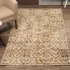 Superior Folk Diamond Rustic Eclectic Bohemian Power-Loomed Indoor Area Rug, 3′ x 5′, Red(Ivory Red)