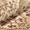 Superior Folk Diamond Rustic Eclectic Bohemian Power-Loomed Indoor Area Rug, 3′ x 5′, Red(Ivory Red)