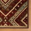 Superior Folk Diamond Rustic Eclectic Bohemian Power-Loomed Indoor Area Rug, 3′ x 5′, Red(Red)