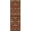 Superior Folk Diamond Rustic Eclectic Bohemian Power-Loomed Indoor Area Rug, 3′ x 5′, Red(Red)