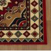 Superior Folk Diamond Rustic Eclectic Bohemian Power-Loomed Indoor Area Rug, 5′ Round, Red(5′ x 5′ (Square))