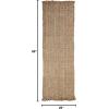 Superior Fringed Bohemian Jute Area Rug, 6′ x 9′, Natural(2’5″ x 8′ (Runner))