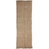 Superior Fringed Bohemian Jute Area Rug, 6′ x 9′, Natural(2’5″ x 8′ (Runner))