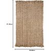 Superior Fringed Bohemian Jute Area Rug, 6′ x 9′, Natural(6″ x 72″ (Rectangular))