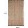 Superior Fringed Bohemian Jute Area Rug, 6′ x 9′, Natural(8″ x 3’2″ (Rectangular))