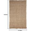 Superior Fringed Bohemian Jute Area Rug, 6′ x 9′, Natural(8″ x 4’3″ (Rectangular))