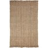Superior Fringed Bohemian Jute Area Rug, 6′ x 9′, Natural(9″ x 6’3″ (Rectangular))