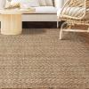 Superior Fringed Bohemian Jute Area Rug, 6′ x 9′, Natural(9″ x 6’3″ (Rectangular))