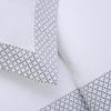 Superior Glenmont Cotton 200 Thread Count Duvet Cover Set, Soft Comforter Covers, Bedroom Essentials, Embroidered Geometric Border, Includes 1 Duvet Cover- Button Closure, 2 Pillow Shams, Full/Queen(King/California King)