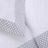 Superior Glenmont Cotton 200 Thread Count Duvet Cover Set, Soft Comforter Covers, Bedroom Essentials, Embroidered Geometric Border, Includes 1 Duvet Cover- Button Closure, 2 Pillow Shams, Full/Queen(Full/Queen)