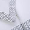 Superior Glenmont Cotton 200 Thread Count Duvet Cover Set, Soft Comforter Covers, Bedroom Essentials, Embroidered Geometric Border, Includes 1 Duvet Cover- Button Closure, 2 Pillow Shams, Full/Queen(Twin/Twin XL)