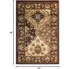 Superior Goleta Classic Formal Ornamental Indoor Area Rug for Living Room, Bedroom, Office, Kitchen, Dining, Washable Rugs, Jute Backing, Elegant Palmyra Collection, 2′ 7″ x 8′, Auburn(Multi-colored)