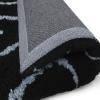 Superior Hand Woven and Soft Shag Rug Carelton Collection, White/Grey, 5 feet by 8 feet (5′ x 8′)(Black & Silver)