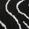 Superior Hand Woven and Soft Shag Rug Carelton Collection, White/Grey, 5 feet by 8 feet (5′ x 8′)(Black & Silver)
