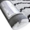 Superior Hand Woven and Soft Shag Rug Carelton Collection, White/Grey, 5 feet by 8 feet (5′ x 8′)(White & Grey)