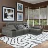 Superior Hand Woven and Soft Shag Rug Carelton Collection, White/Grey, 5 feet by 8 feet (5′ x 8′)(White & Grey)