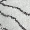 Superior Hand Woven and Soft Shag Rug Carelton Collection, White/Grey, 5 feet by 8 feet (5′ x 8′)(White & Grey)