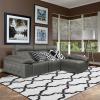 Superior Hand Woven and Soft Shag Rug Trellis Collection, Ivory/Chocolate 5 feet by 8 feet (5′ x 8′)(Ivory & Chocolate)