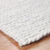 Superior Hand-Braided Wool Indoor Large Area Rug, Rustic Style, Home Floor Decor for Living Room, Kitchen, Dining, Bedroom, Dorm, Office, Nursery, Cotton Backing, Aero Collection, Light Blue, 8′ x 10′(Light Grey)