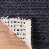 Superior Hand-Braided Wool Indoor Large Area Rug, Rustic Style, Home Floor Decor for Living Room, Kitchen, Dining, Bedroom, Dorm, Office, Nursery, Cotton Backing, Aero Collection, Light Blue, 8′ x 10′(Black)