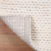 Superior Hand-Braided Wool Indoor Large Area Rug, Rustic Style, Home Floor Decor for Living Room, Kitchen, Dining, Bedroom, Dorm, Office, Nursery, Cotton Backing, Aero Collection, Light Blue, 8′ x 10′(Off White)