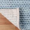 Superior Hand-Braided Wool Indoor Large Area Rug, Rustic Style, Home Floor Decor for Living Room, Kitchen, Dining, Bedroom, Dorm, Office, Nursery, Cotton Backing, Aero Collection, Light Blue, 8′ x 10′(Light Blue)