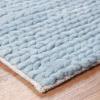 Superior Hand-Braided Wool Indoor Large Area Rug, Rustic Style, Home Floor Decor for Living Room, Kitchen, Dining, Bedroom, Dorm, Office, Nursery, Cotton Backing, Aero Collection, Light Blue, 8′ x 10′(Light Blue)