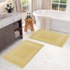 Superior Heavyweight Cotton Bath Mats, Bath Rugs For Bathroom Accessories, Washable Rug For Shower, Bath, Toilet, Modern Decor, No Backing, Luxury Hotel And Spa Quality, Set of 2, 22″ x 35″, Taupe(Canary)