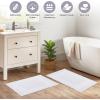 Superior Heavyweight Cotton Bath Mats, Bath Rugs For Bathroom Accessories, Washable Rug For Shower, Bath, Toilet, Modern Decor, No Backing, Luxury Hotel And Spa Quality, Set of 2, 22″ x 35″, Taupe(White)
