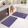 Superior Heavyweight Cotton Bath Mats, Bath Rugs For Bathroom Accessories, Washable Rug For Shower, Bath, Toilet, Modern Decor, No Backing, Luxury Hotel And Spa Quality, Set of 2, 22″ x 35″, Taupe(Royal Purple)