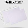 Superior Heavyweight Cotton Bath Mats, Bath Rugs For Bathroom Accessories, Washable Rug For Shower, Bath, Toilet, Modern Decor, No Backing, Luxury Hotel And Spa Quality, Set of 2, 22″ x 35″, Taupe(White)