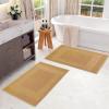 Superior Heavyweight Cotton Bath Mats, Bath Rugs For Bathroom Accessories, Washable Rug For Shower, Bath, Toilet, Modern Decor, No Backing, Luxury Hotel And Spa Quality, Set of 2, 22″ x 35″, Taupe(Toast)